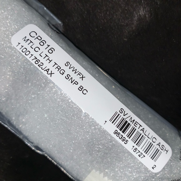 NEW! Metallic Pebbled Leather Trigger Snap Bag Charm Dbl End Valet Key Ring NWT - Picture 3 of 14